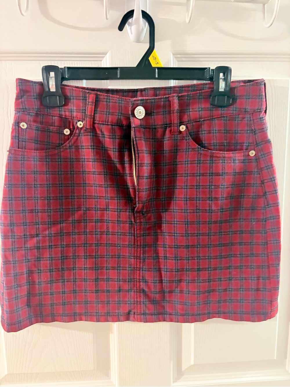 American Eagle Outfitters Red Plaid Mini Skirt
